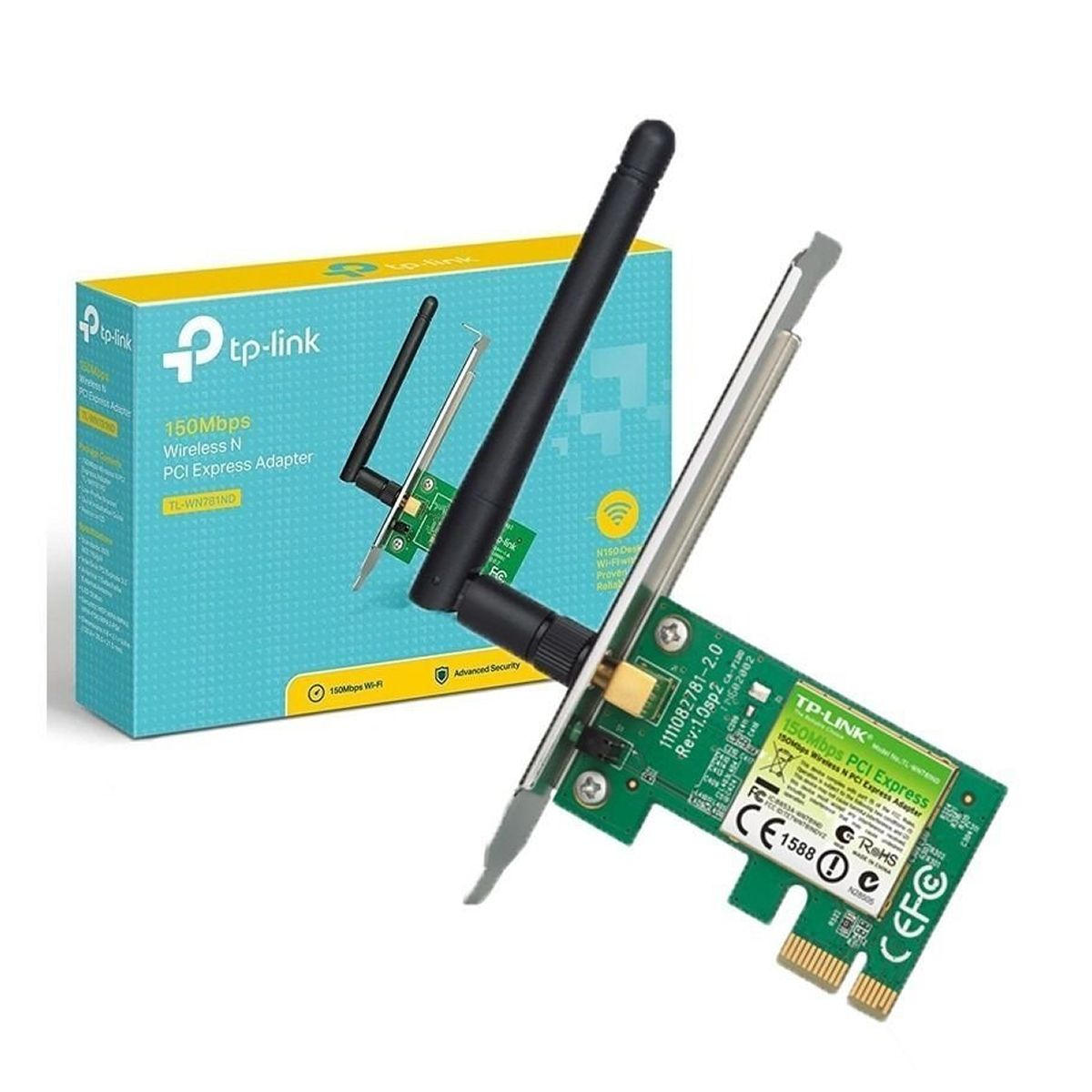 PLACA WIFI PCIE TP-LINK WN781ND | 2.4Ghz 150 Mbps 