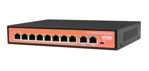 SWITCH WI-TEK WI-PS210H 10 PORT | 8 PUERTOS POE | 2 UPLINK | 65W totales | 30W maximo por salida | 250mtrs Extended POE