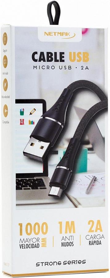 CABLE USB A MICRO USB NETMAK NM-117 STRONG SERIES 2A 1 METRO