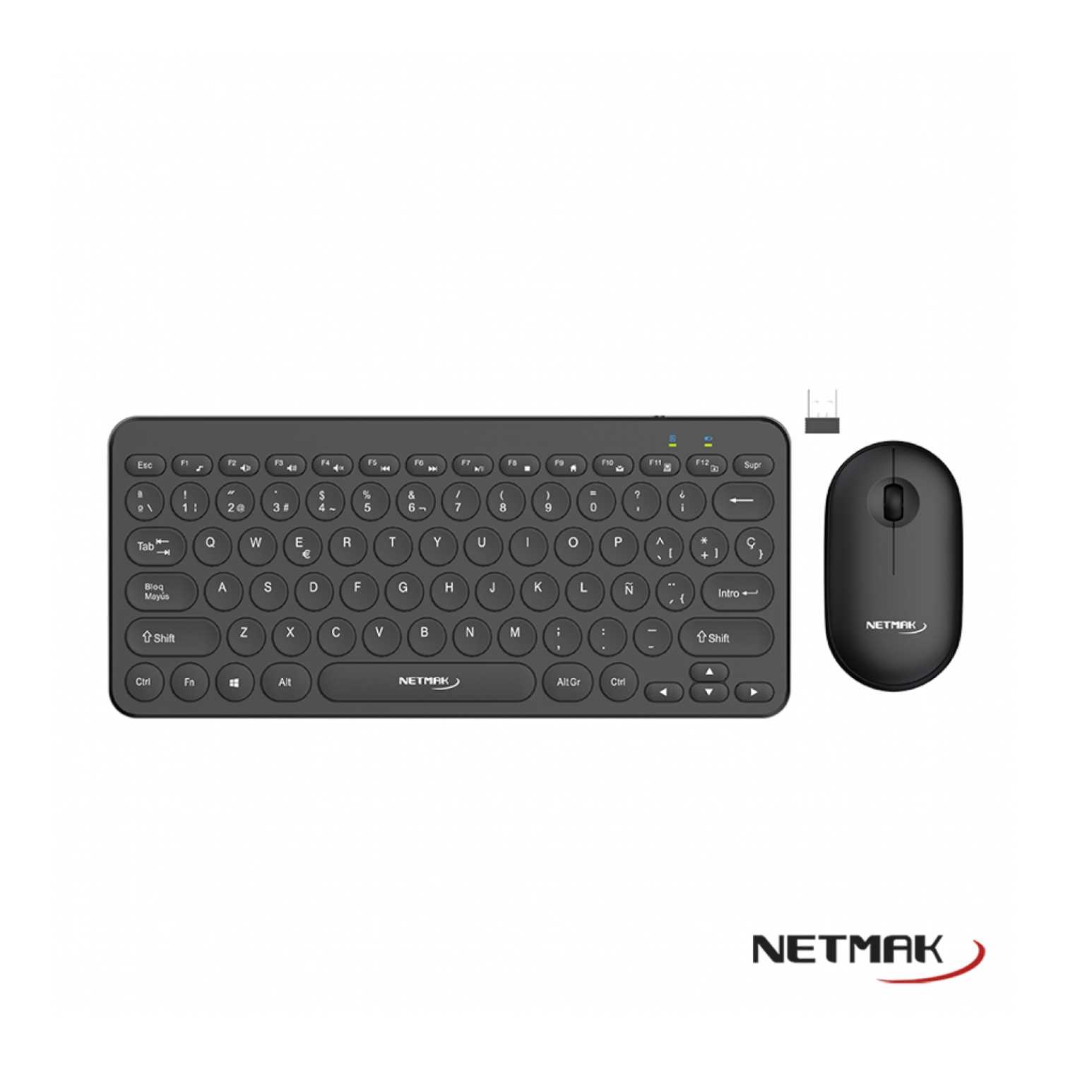 TECLADO+MOUSE NETMAK KB-850 INALAMBRICO NEGRO	