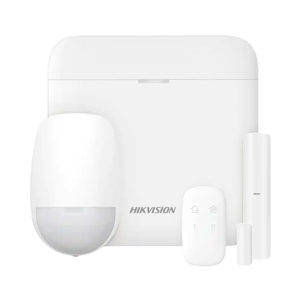  KIT ALARMA HIKVISION AXPRO DS-PWA48-KIT-WB-4G | CENTRAL | 1 SENSOR PIR INALAMBRICO | 1 CONTACTO MAGNéTICO INALAMBRICO | 1 CONTROL REMOTO | CONEXION 4G Y WIFI | SOPORTA 2 SIRENAS INALAMBRICAS |