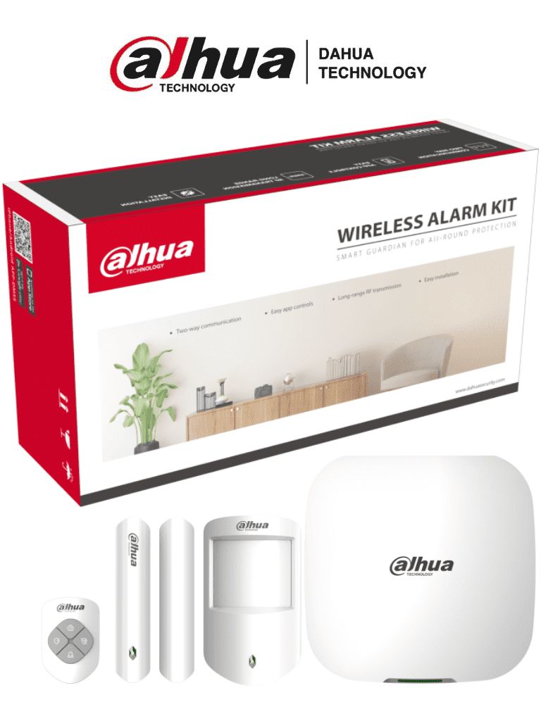 KIT ALARMA DAHUA DHI-ART-ARC3000H-03-FW2  | WIFI + 4G  | CENTRAL | 1 SENSOR PIR INALAMBRICO | 1 CONTACTO MAGNéTICO INALAMBRICO | 1 CONTROL REMOTO | CONEXION WIFI | SOPORTA 2 SIRENAS INALAMBRICAS | 