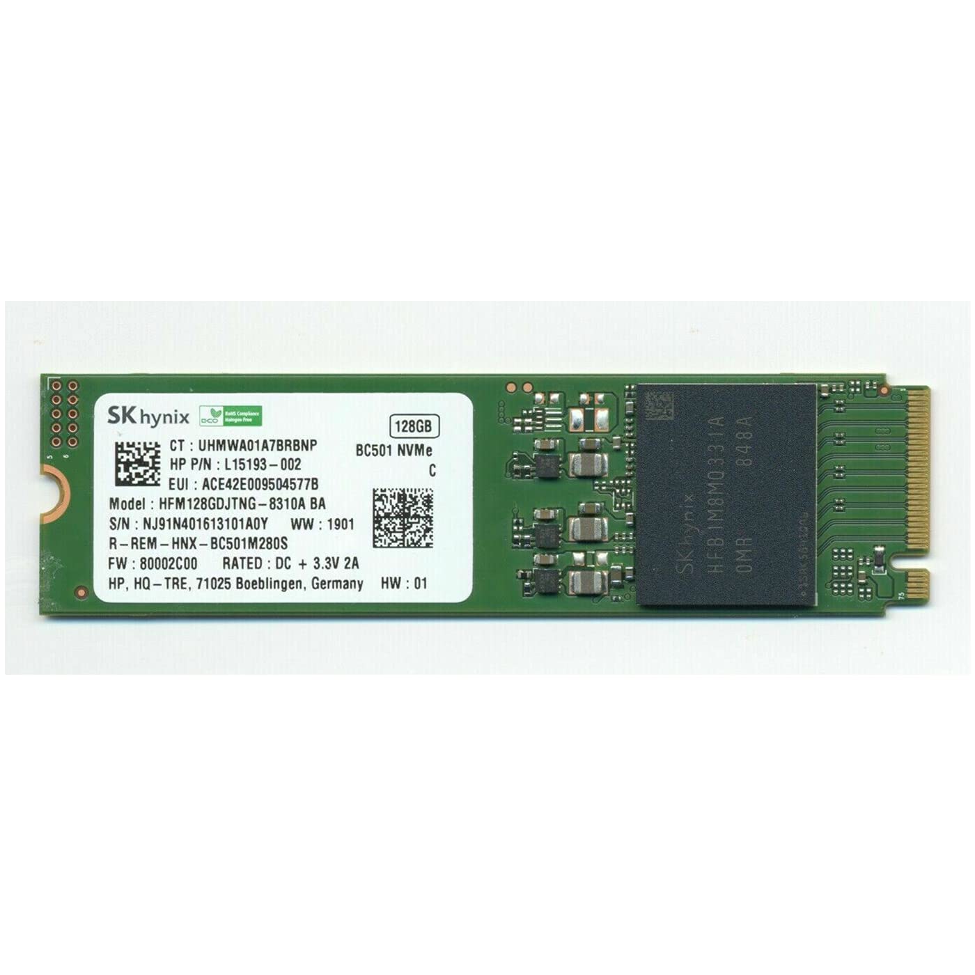 DISCO RIGIDO SSD 128GB M2 NVME HYNIX BULK 120GB