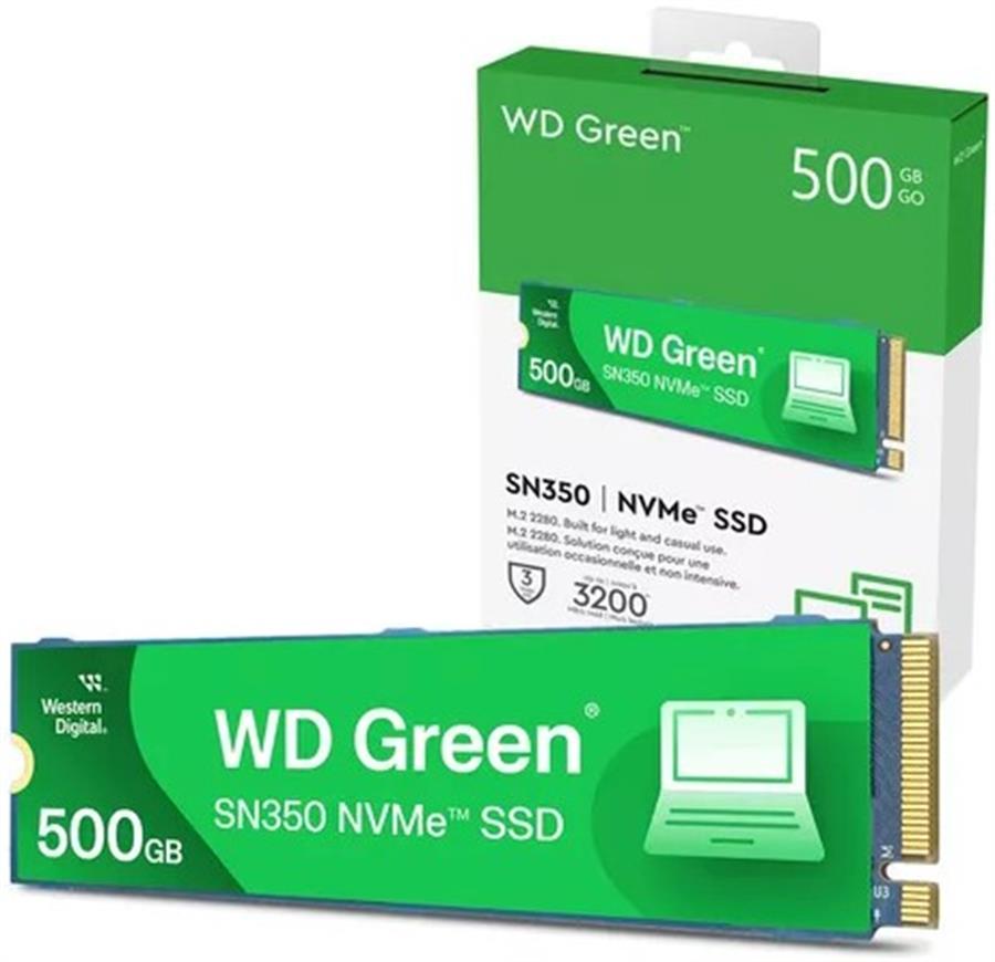 DISCO RIGIDO SSD 500GB WD GREEN SN350 NVME WDS500G2G0C-00CDH0	
