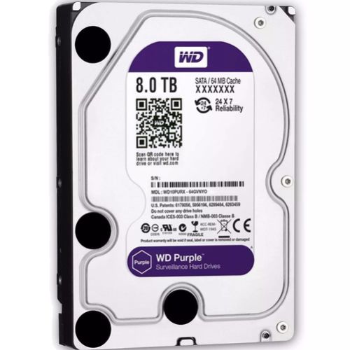 DISCO RIGIDO 8TB SATA WD PURPLE VIGILANCIA