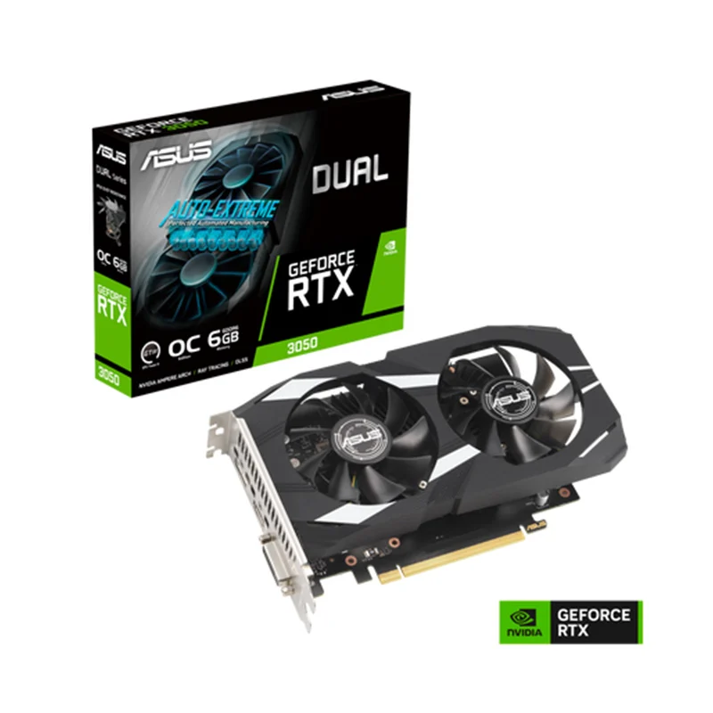  GEFORCE ASUS AUTO-EXTREME DUAL RTX3050 6GB GDDR6 90YV0K60-M0AA00 OC EDITION