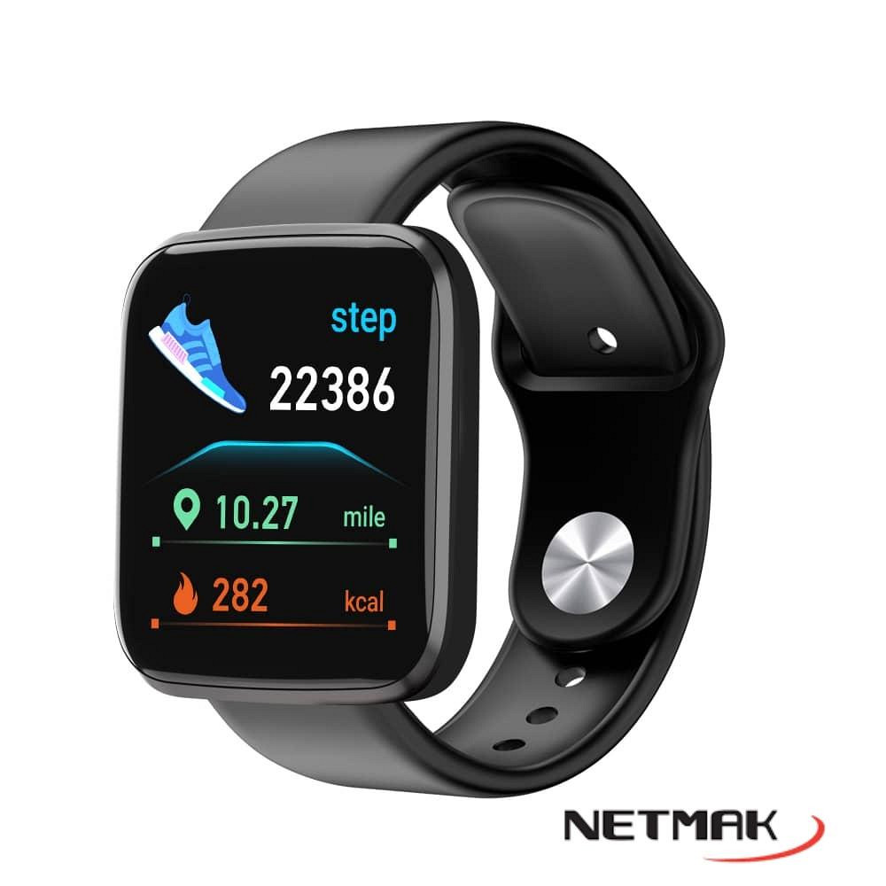 RELOJ SMART WATCH NETMAK NM-GO NEGRO 