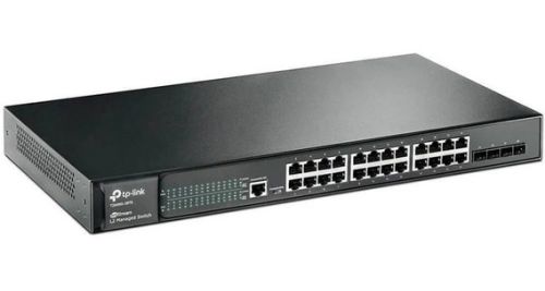 SWITCH TP-LINK TL-SG3428 | 24 PUERTOS GIGABIT + 4 RANURAS SFP GIGABIT | CAJA METALICA