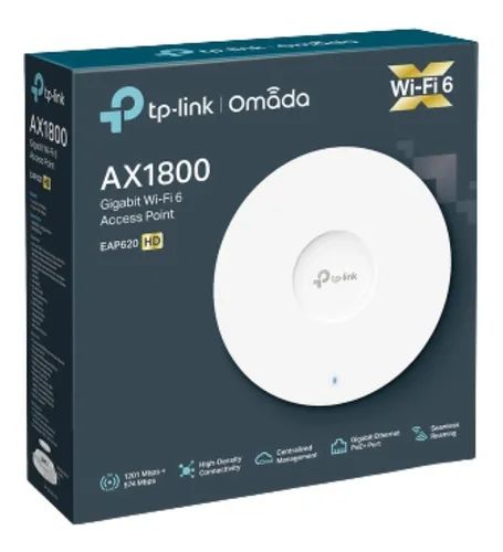 AP TP-LINK EAP620HD AX1800 OMADA | LAN 1GB | DUAL BAND 2.4GHZ Y 5GHZ | WIFI 6 | 1750MBPS