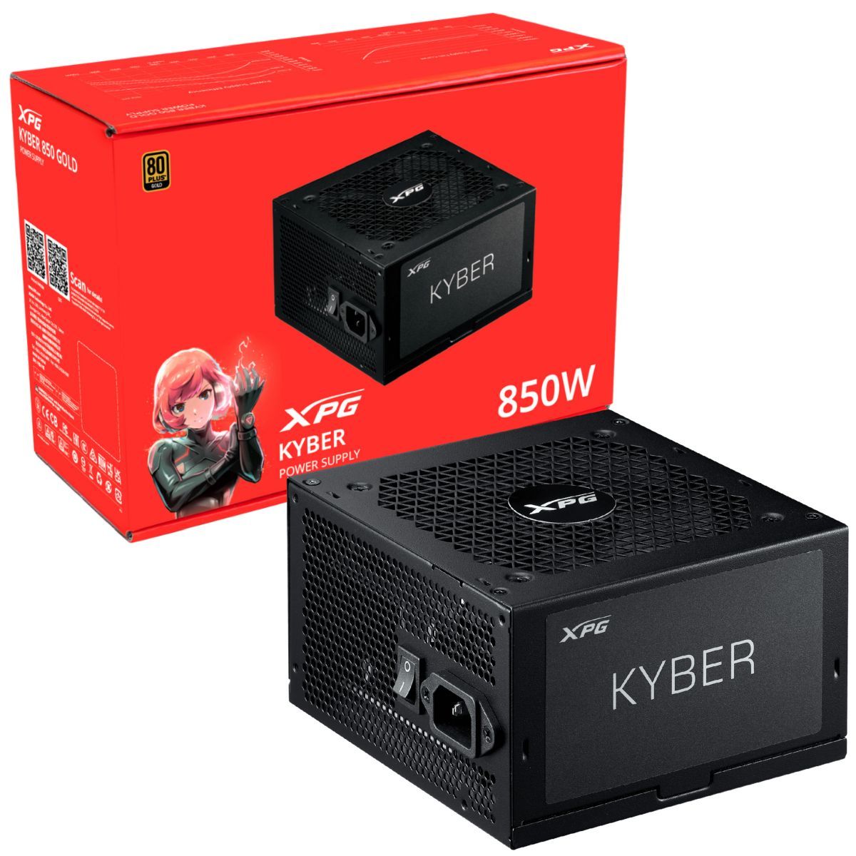 FUENTE XPG ADATA KIBER 850W 80 PLUS GOLD KIBER850G-BKCAR	