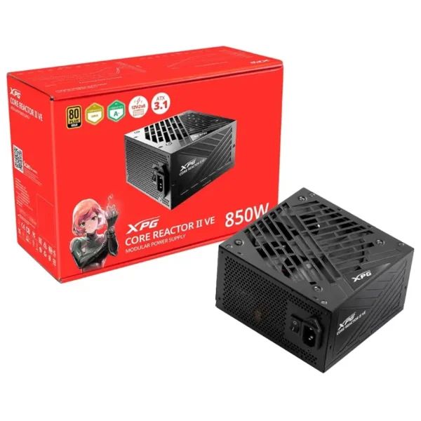 FUENTE XPG ADATA CORE REACTOR II VE 850W 80 PLUS GOLD COREREACTORIIVE850G-BKCAR FULL MODULAR	