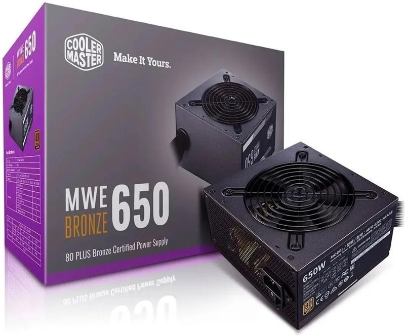 FUENTE COOLER MASTER 650W MWE650 V3 | 80 PLUS BRONCE	