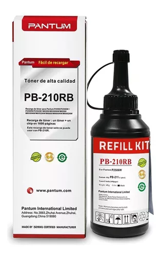 KIT RECARGA TONER PANTUM PB-210RB