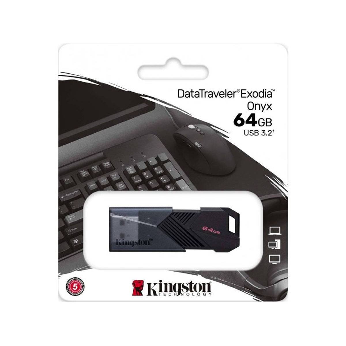 PEN DRIVE 64GB KINGSTON EXODIA ONYX 3.2 DTXON NEGRO	