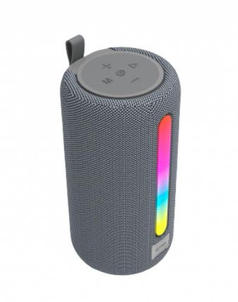 PARLANTE PORTATIL BLUETOOTH NETMAK NM-MUV GRIS CON LUZ 5W