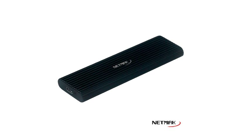 COFRE OUTLET NETMAK SSD M2 NVME USB TIPO C 3.2 NM-CASE-6 CARRY ALUMINIO (SIN CAJA)