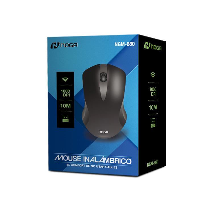 MOUSE NOGA NGM-680 NEGRO WIRELESS 