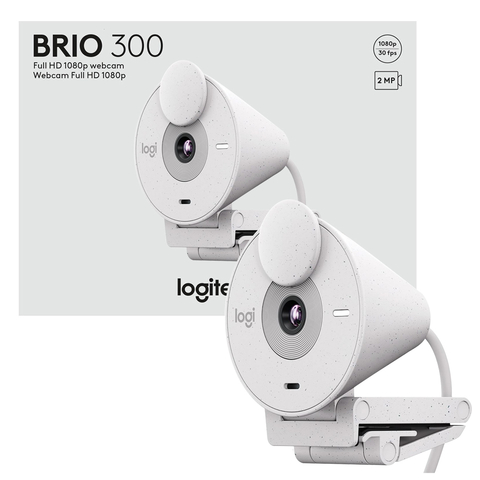 WEBCAM LOGITECH BRIO 300 960-001440 BLANCO	