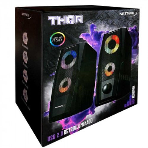 PARLANTE NETMAK NM-THOR 2.0 RETROILUMINADO