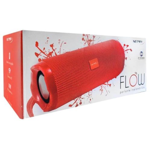 PARLANTE NETMAK NM-FLOW BLUETOOTH 10W ROJO