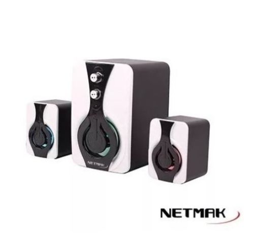 PARLANTE NETMAK GAMER NM-TRUENO USB 2.1 RETROILUMINADO BLANCO