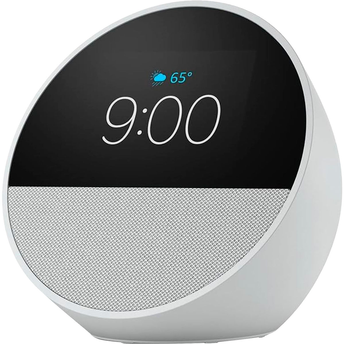 PARLANTE AMAZON ECHO SPOT BLANCO RELOJ ALARMA ALEXA PANTALLA 2.8
