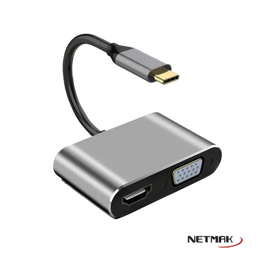 HUB USB TIPO C 4 PUERTOS NM-4EN1	