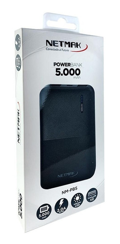 POWER BANK NETMAK 5000MAH NM-PB3 MICRO/TIPO C