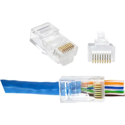 CONECTOR RJ-45 GLC CAT5 CRIMPEADO PASANTE RAPIDO NT-2001-RJ45E PASS THROUGH