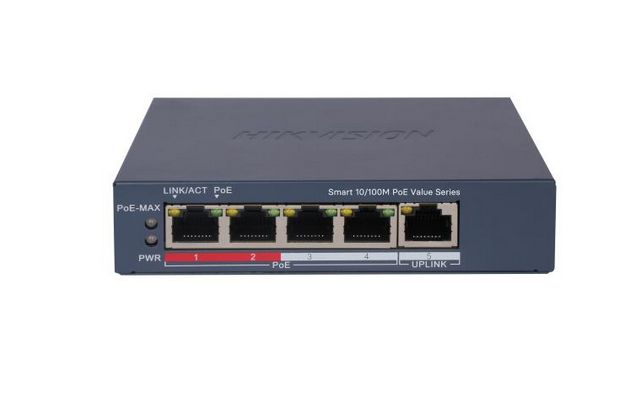 SWITCH HIKVISION DS-3E1105P-EI/M | 4 PUERTOS POE	
