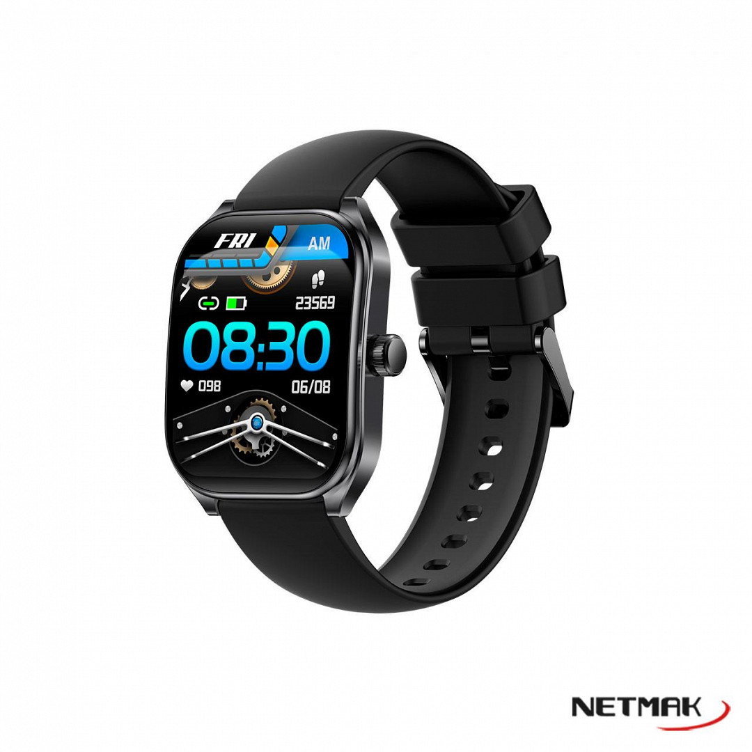 RELOJ SMARTWATCH NETMAK NM-DYNAMIC BT 5.3 NEGRO	