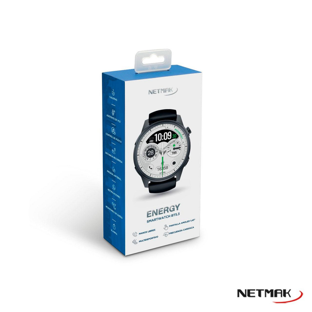 RELOJ SMARTWATCH NETMAK NM-ENERGY AMOLED BT 5.3 NEGRO	