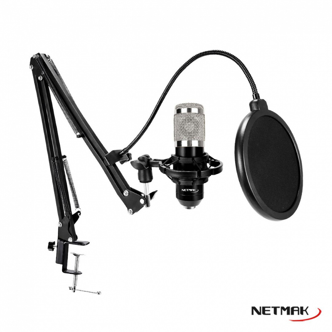 MICROFONO+BRAZO NETMAK NM-MS790 STREAMING	