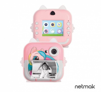 MINI CAMARA INSTANTANEA NETMAK ROSA NM-KIDCAM-P	SLOT MICROSD HASTA 32GB / ZOOM DIGITAL