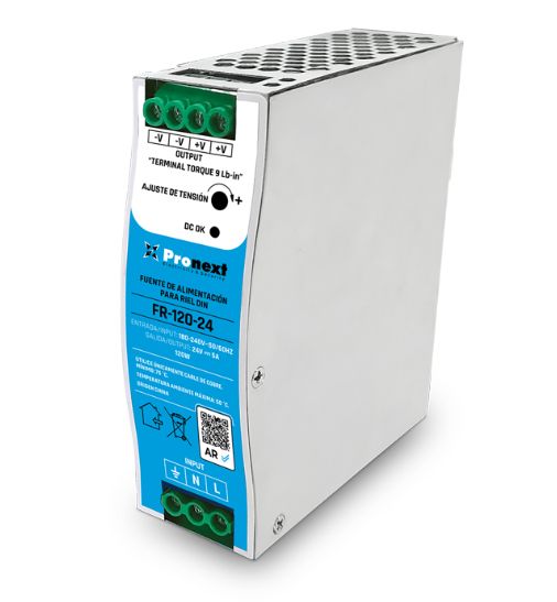 FUENTE SWITHICHING PRONEXT FR 24V 120W RIEL DIM FR-120-24