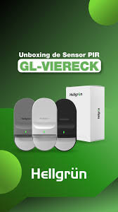 SENSOR PIR HELLGRUN GL-VIERECK INALAMBRICO DOBLE PIR NEGRO